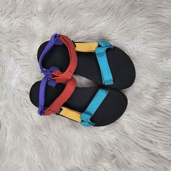 Teva Midfoam Universal Bright Retro Size 4 Platform Sandals - Picture 1 of 4